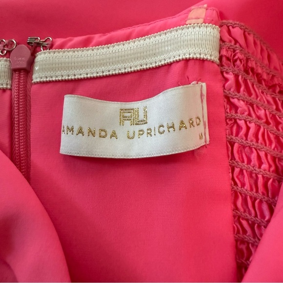 Amanda Uprichard Silk Strapless Maxi Dress Size Medium Hot Pink EUC - Picture 5 of 7